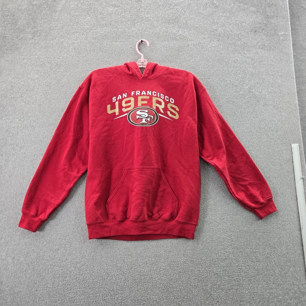 San Francisco 49ers Men Sweatshirt M Red NFL Team Apparel Graphic Fleece READ